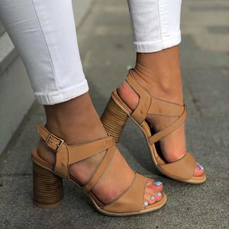 Сандалии SWQZVT женские кожаные дизайнерские Классические босоножки на высоких