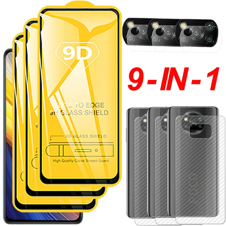 

Poco X3 GT Back Film+Camera Protector Poco X3 Pro Tempered Glass On Xiaomi Poko X-3 NFC Screen Glass PocoX3 Poco M3 F3 X3 GT 5G