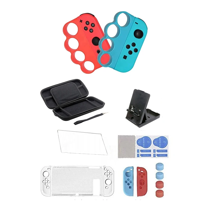

1 Pair Left/Right Boxing Fitness Gaming Finger Clasp Hand Grip Handle & 1 Set Game Accessory Set