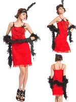 free shipping party woman sexy tassel fringe dress flapper girl 20s retro halloween costume