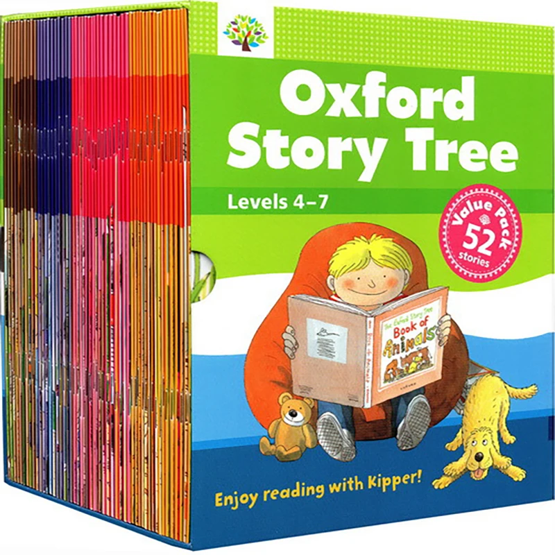52 Books 4-7 Level Oxford Story Tree Baby English Story Picture Book Baby Children Educational Toys