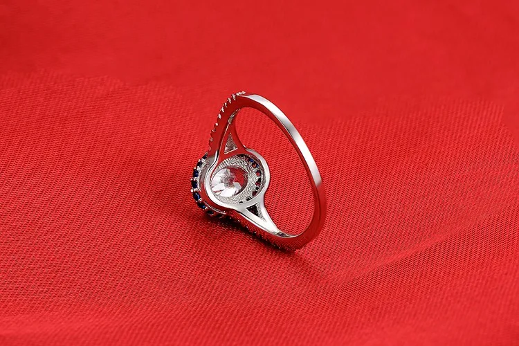

Original solid real New 925 Sterling Silver Engagement Ring Genuine Pure Sterling Silver For Wedding Women R4205S