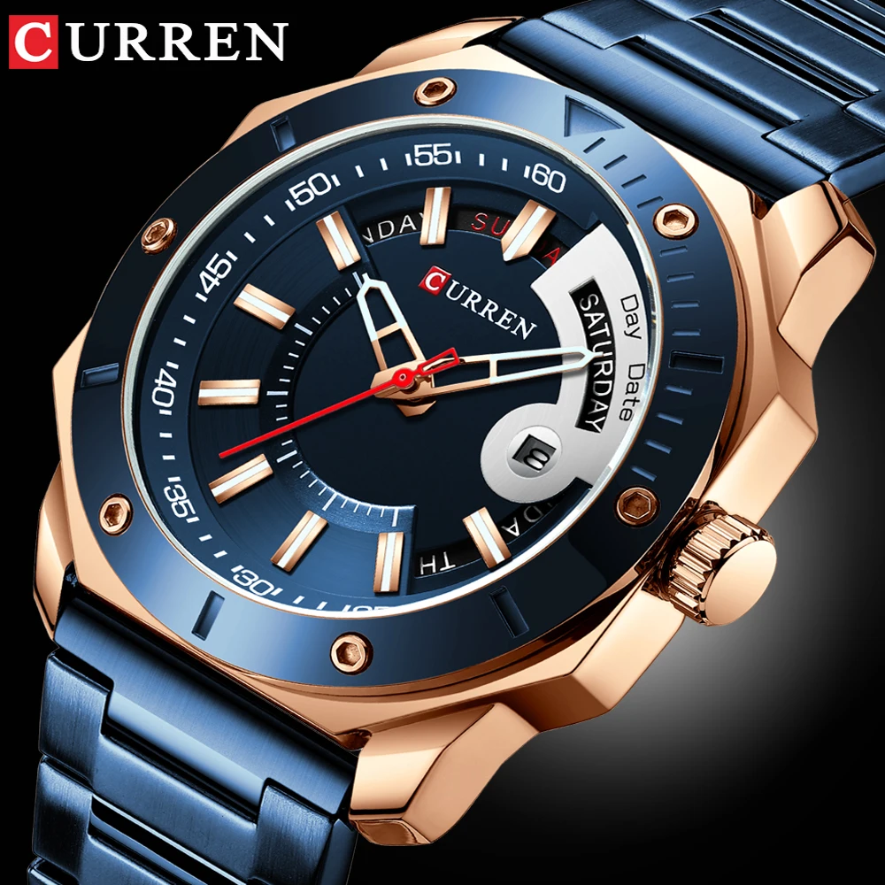 Часы наручные мужские кварцевые модные брендовые Роскошные водонепроницаемые в