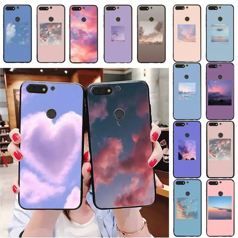 

Pink Cloud Great art printing aesthetic Phone Case For Huawei Honor 7A 8X 9 10 20lite 10i 20i 7C 8C 5A 8A 9X pro Mate 20 lite
