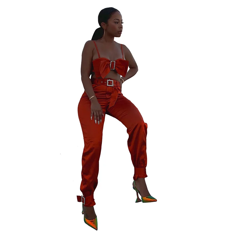 Зимний женский комплект спортивный костюм топы без бретелек узкие брюки из двух