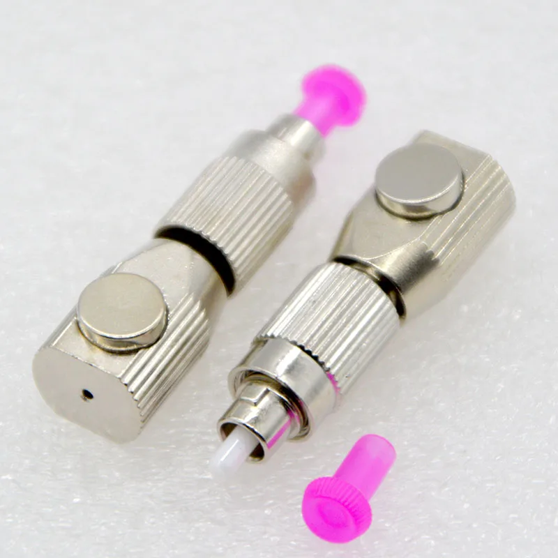 10pcs New Optical Fiber Connector FC Silver Round Bare Fiber Flange Temporary Adapter OTDR Test Coupler Free Shipping To Brazil