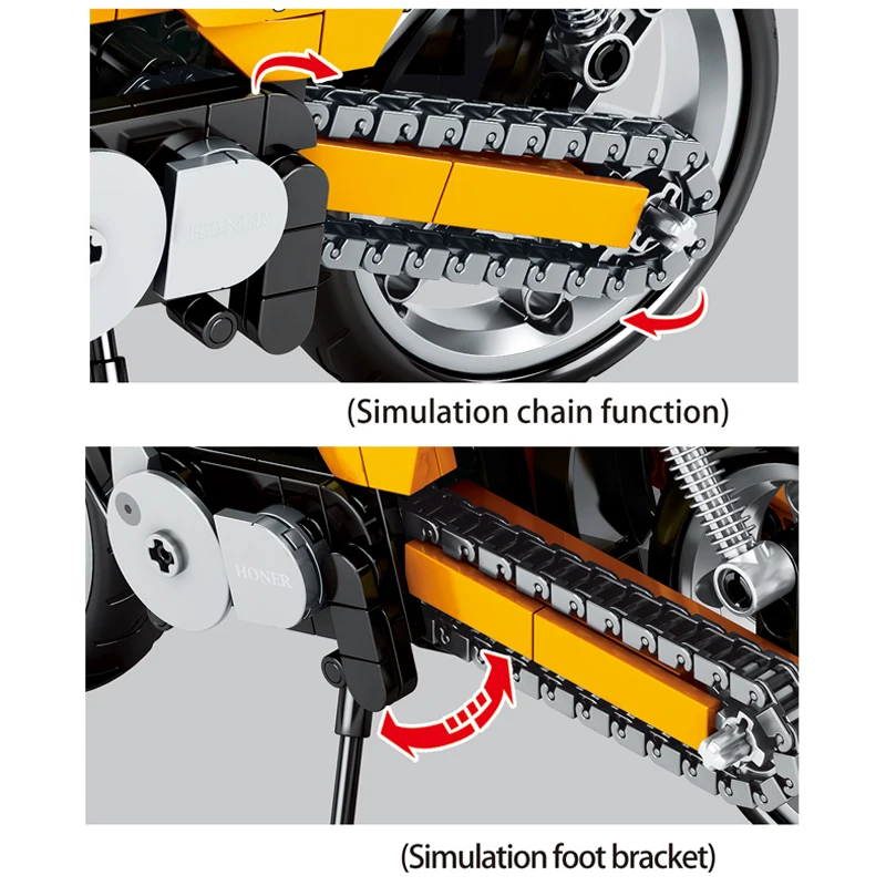 451 шт. Детский конструктор городской мотоцикл|Блочные конструкторы| |