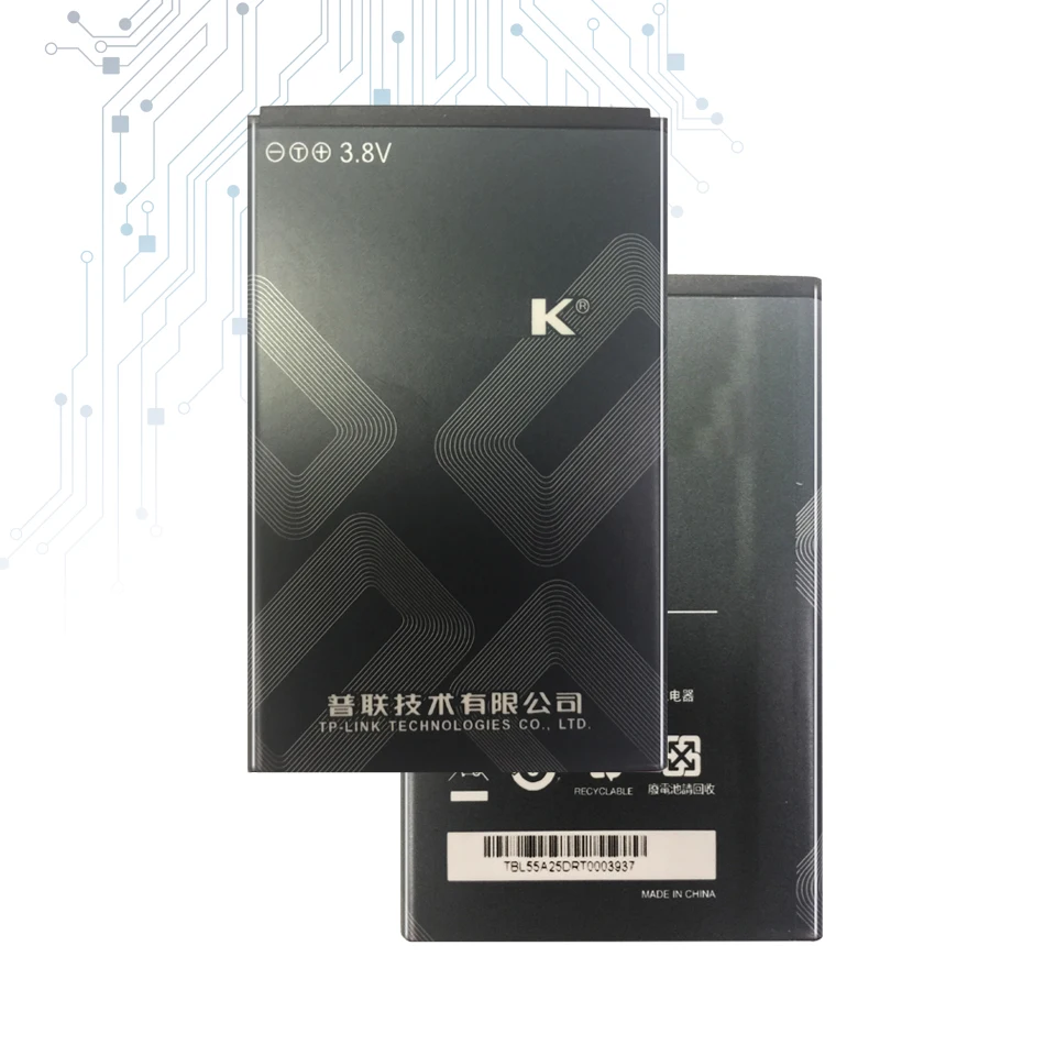 

TBL-55A2550 2550 мА/ч, литий-ионный полимерный аккумулятор Батарея для TP-LINK M7350 TL-TR961 2500L WI-FI акумуляторная батарея