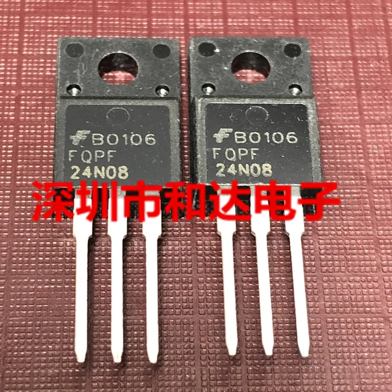 10pcs FQPF24N08 TO-220F 80V 24A