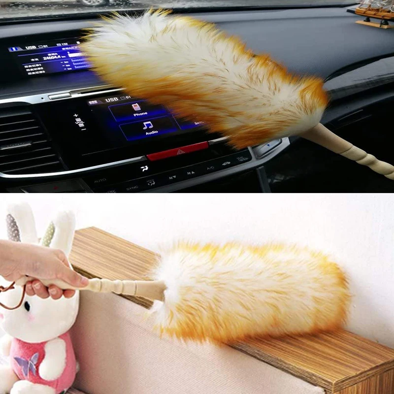 

Wool Duster Lightweight Blinds Cleaner Multi-purpose Cleaning Tool Suitable Home Furniture Office 30X18cm Hands Don’t Tired