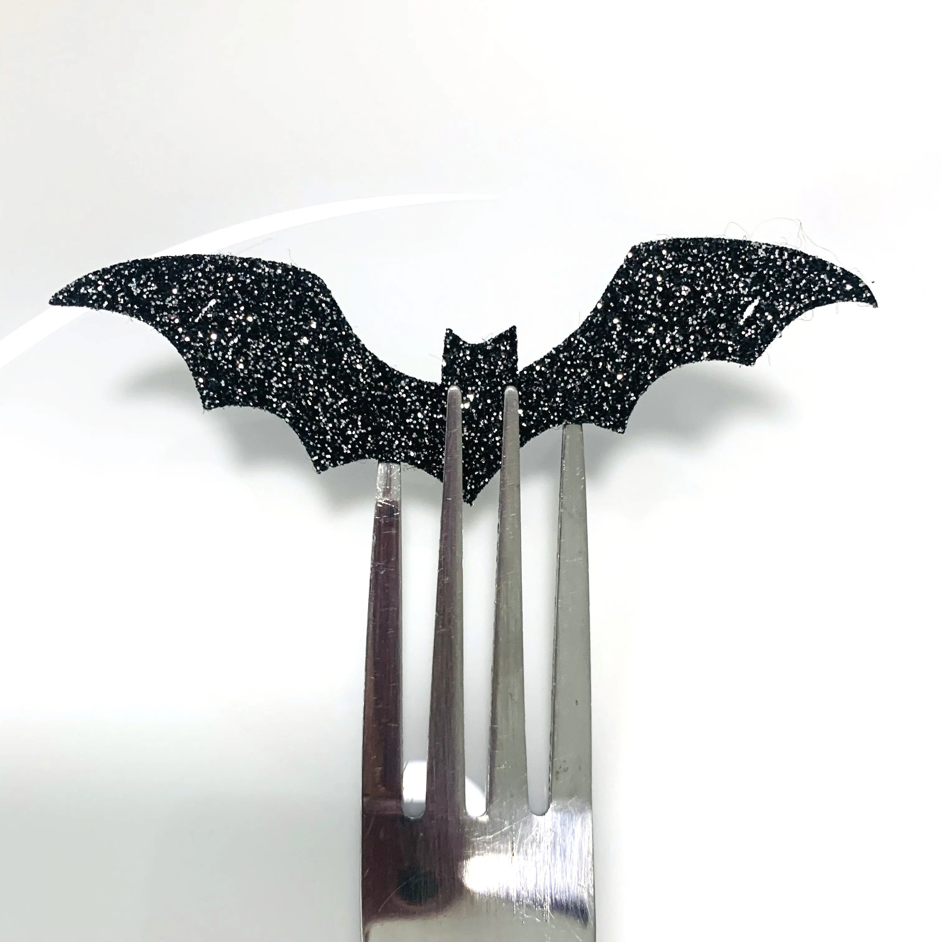 Блестящие фетровые вилки в виде летучей мыши на Хэллоуин украшения для ужина