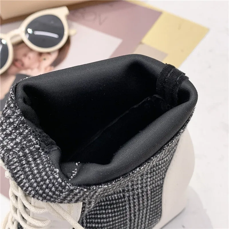 Модные женские ботильоны новый стиль квадратный носок однотонная обувь Laies