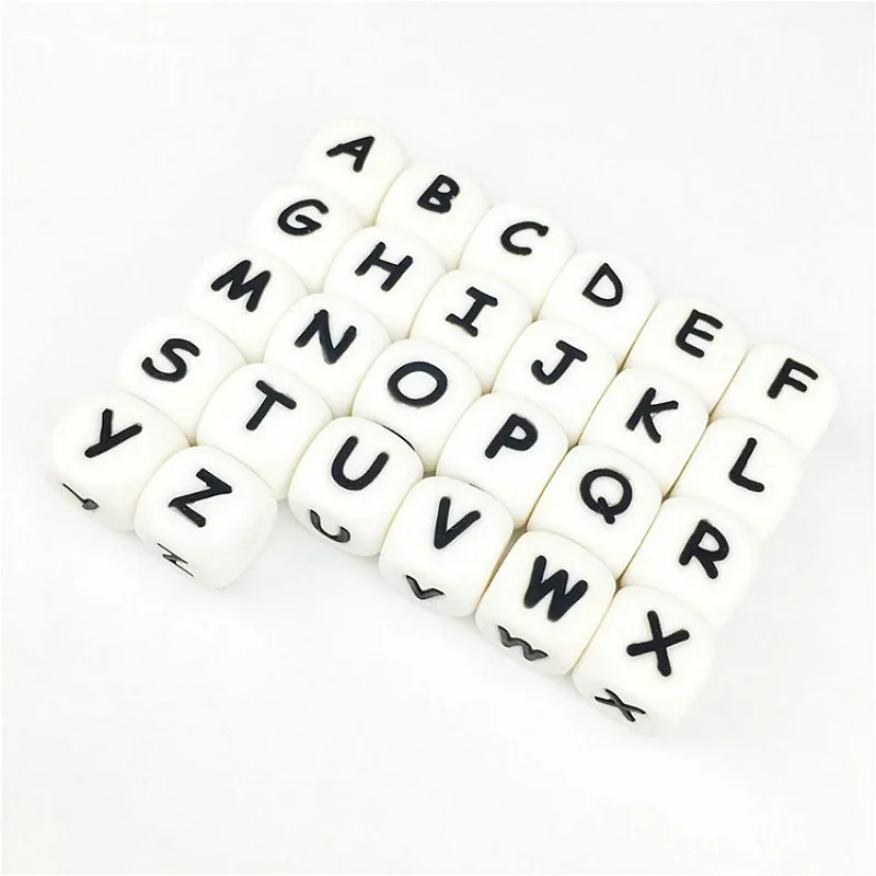 1 шт. детский Прорезыватель для зубов квадратный силиконовый полый алфавит