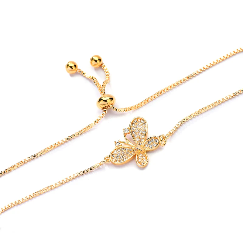 Браслет NANKIYA в форме бабочки модный Регулируемый Женский Свадебный аксессуар для