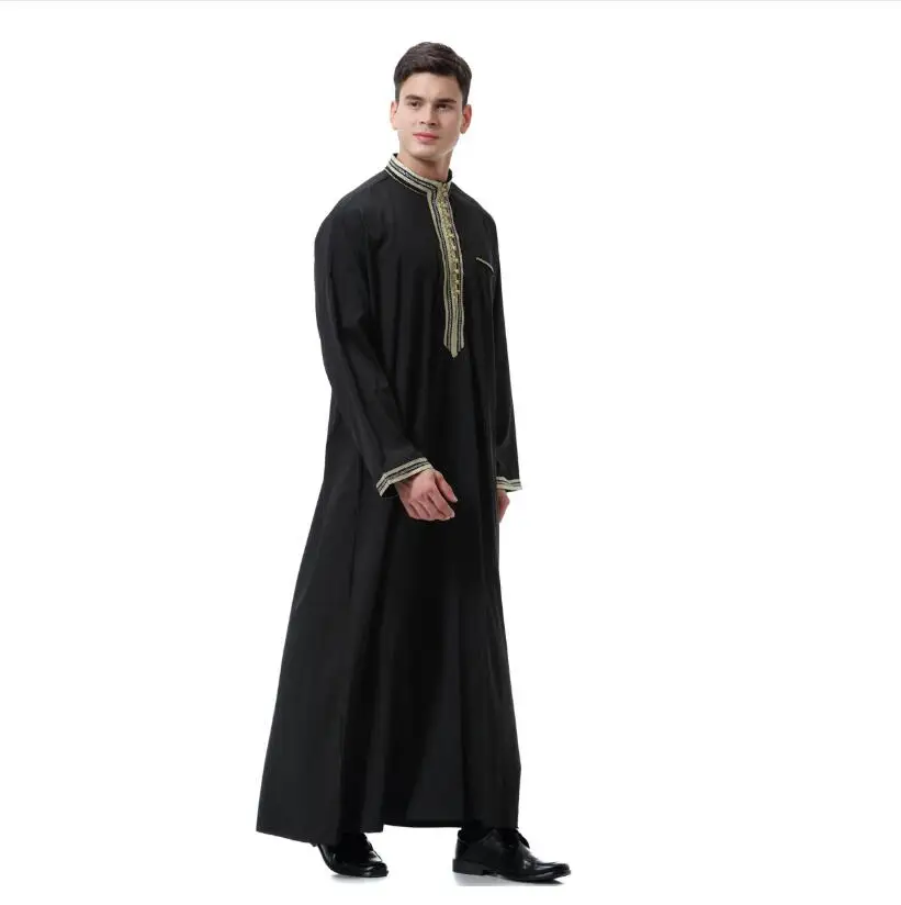 Арабо мусульманская одежда для мужчин abaya Дубай модная туника hombre jalabiyat дом