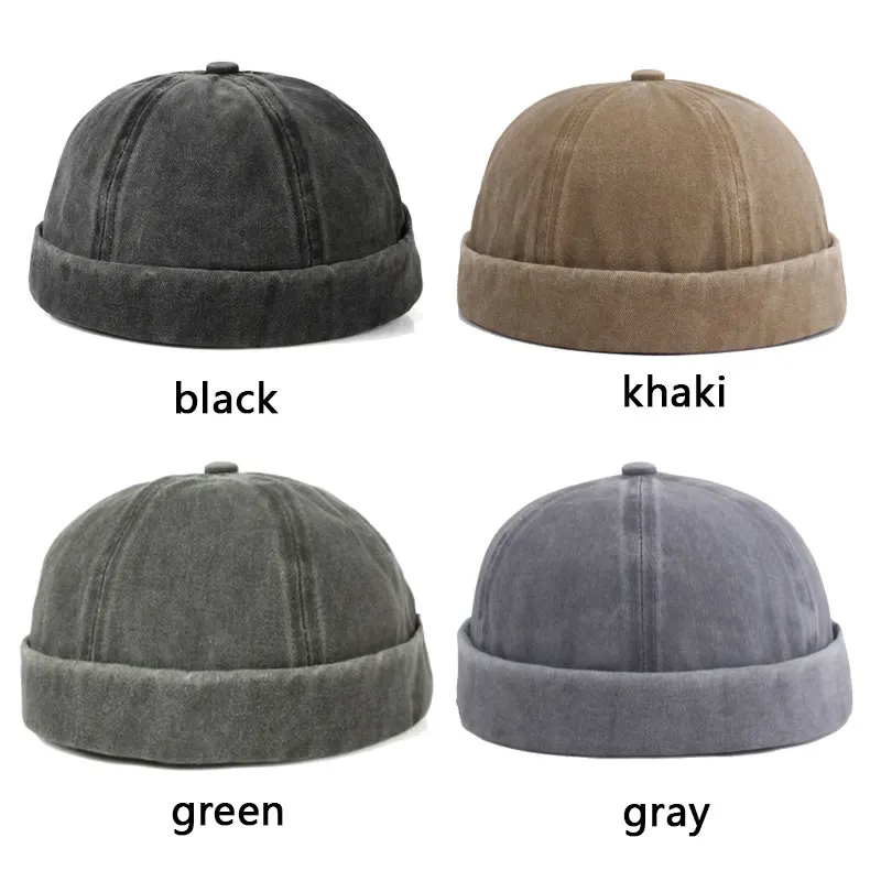 Шапка без козырька Мужская/Женская однотонная хлопковая уличная шапка с принтом