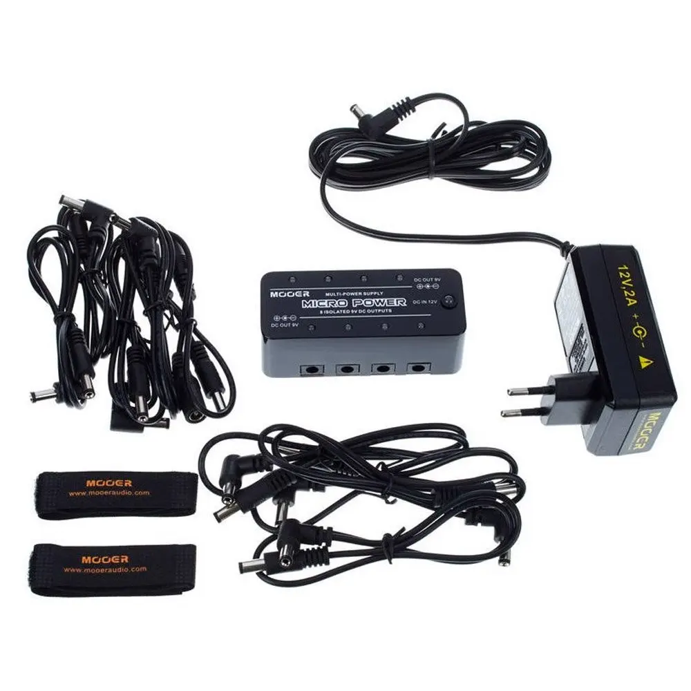 MOOER Micro Power Pedal Power Supply 8 Isolate Outputs for 9V DC Pedal Full Metal Guitar accessories