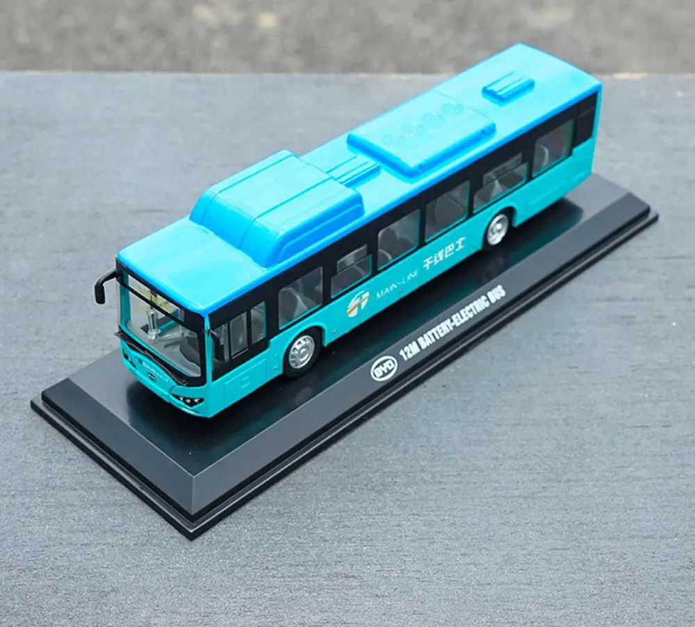 1/64 BYD K9 K8 12m аккумулятор электрический автобус синяя модель под давлением