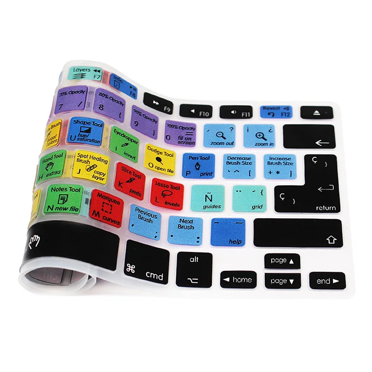 HRH фотошоп PS испанский горячий ключ ярлыки силиконовая клавиатура крышка защита