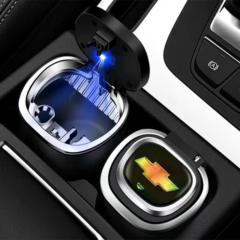 

For Chevrolet Cruze Epica Led Light Car Ashtray Universal Cigar Ashtray With Cover Cigarette Cylinder Holder Car Accessories