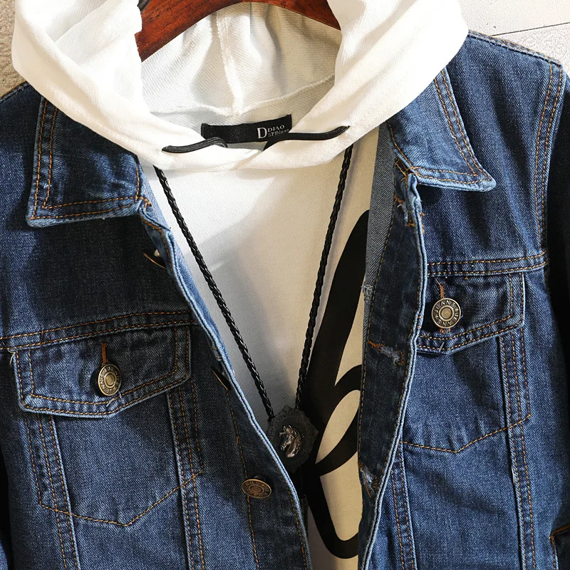 Мужская джинсовая куртка повседневная куртка-бомбер ВИНТАЖНАЯ ДЖИНСОВАЯ КУРТКА