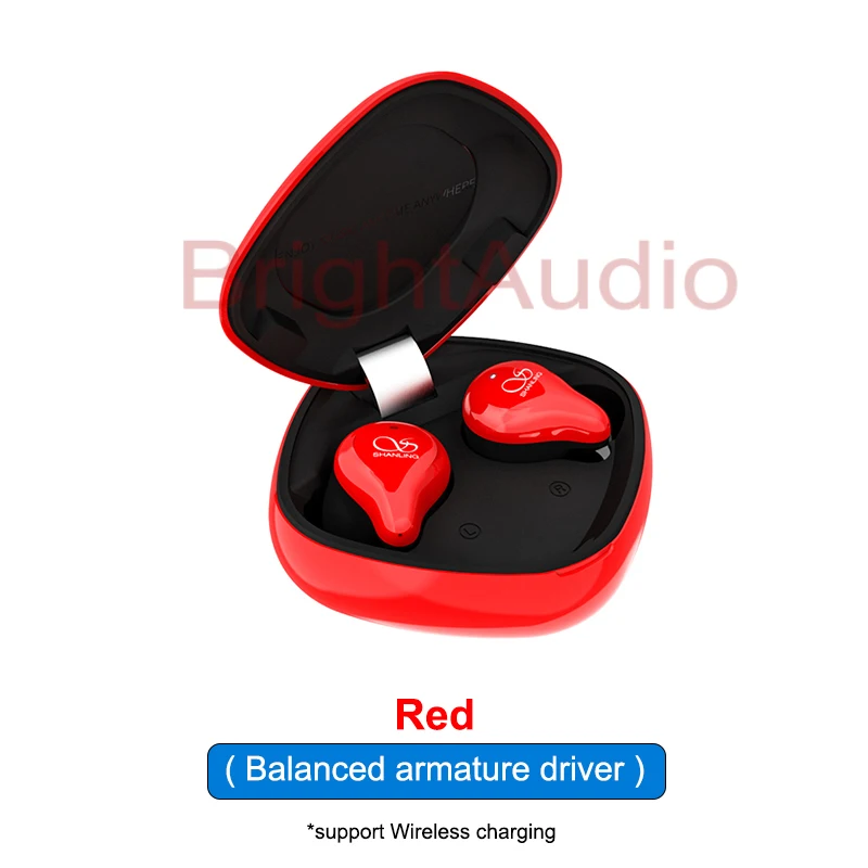 Red BA driver SHANLING MTW100 TWS Bluetooth 5,0 наушники-вкладыши с Knowles BA/Graphene Динамический драйвер AAC/SBC IPX7 водонепроницаемый - Цвет: Red BA driver
