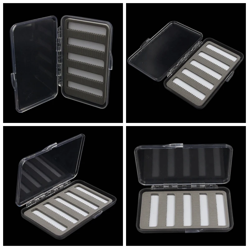 

Fly Fishing Box Lure Baits Box Waterproof Transparent ultra-thin Clear Slit Foam Fishing Tackle Storage Case