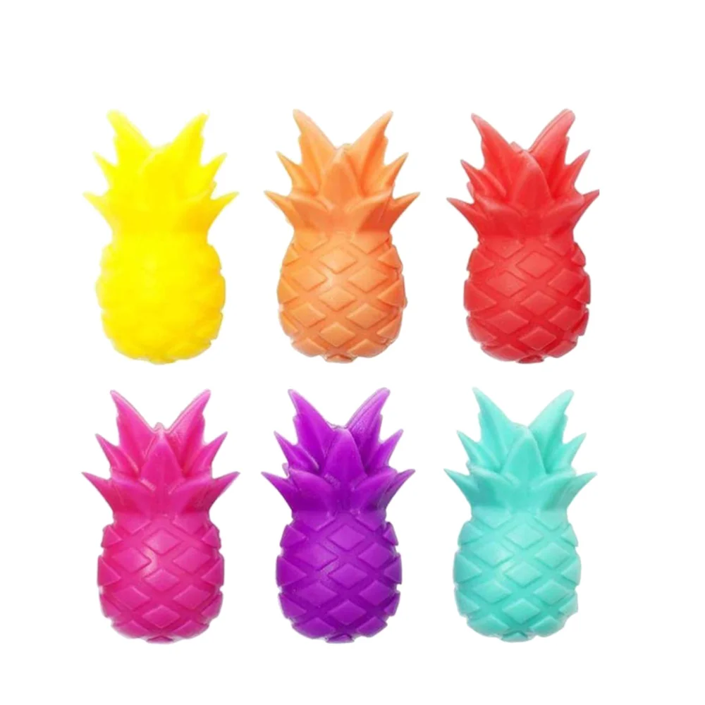 6 шт. силиконовые красные стеклянные маркеры креативные ананасовые