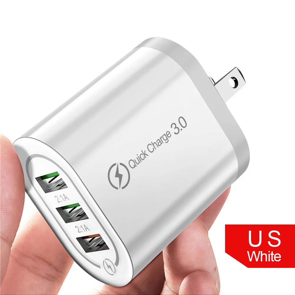 US Plug White Олаф 18 Вт Быстрая зарядка 3,0 USB зарядное устройство QC3.0 Быстрая зарядка мульти зарядное устройство для samsung S10 Xiaomi Mi9 iPhone X настенное зарядное устройство для телефона - Тип штекера: US Plug White