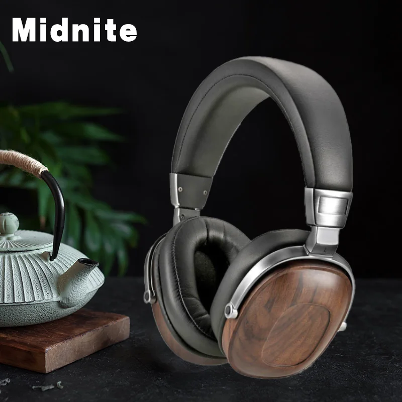

Midnite WHP-7000W Headphones Walnut Alloy 50mm Beryllium Moving Coil Hi-Fi Stereophonic Headset Plug-in Game Monitor Headphones