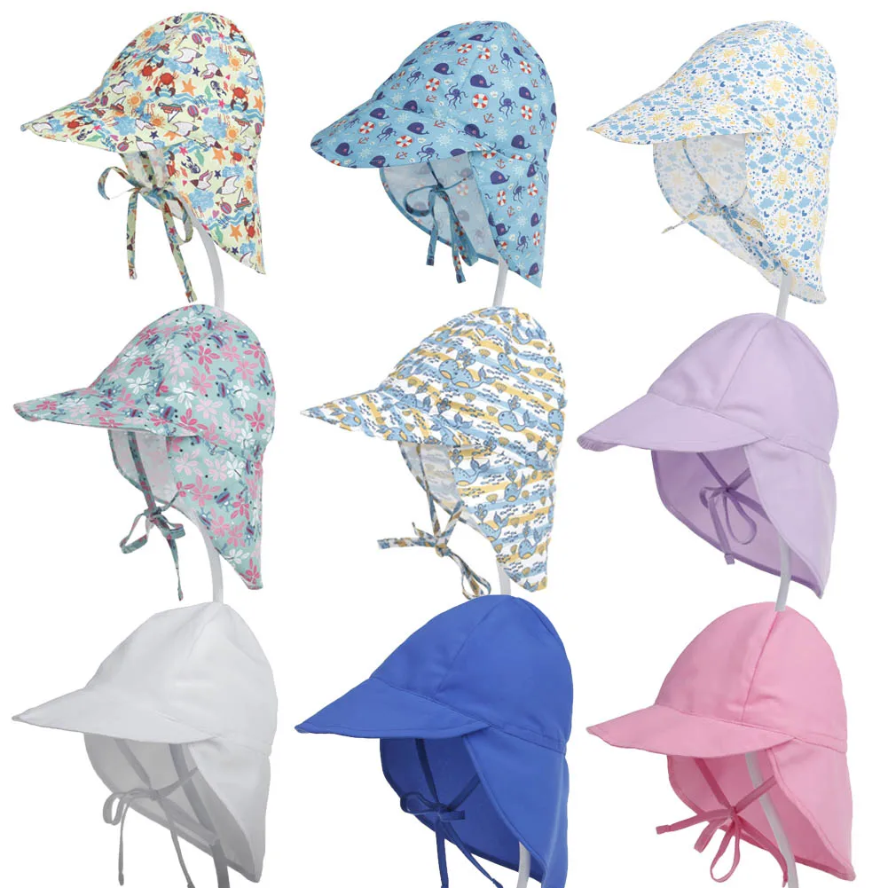 UPF50 + Uv Toddler Infant Kid Sun Cap Summer Outdoor Baby Girls Boys Holiday Cute Cartoon Beach Quick-Dry Hat | Детская одежда и