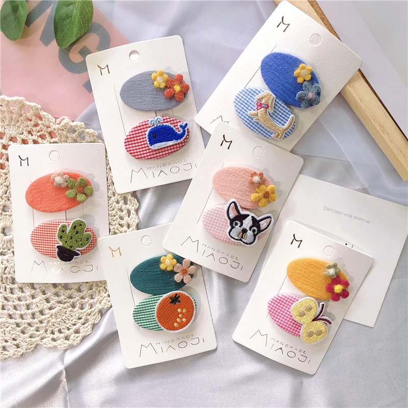 М мизм Корея милая круглая бабочка собака Flowe ткань мультфильм BB клип Конфеты