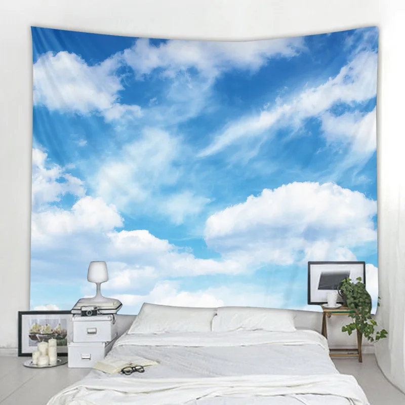 

Sky White Clouds Landscape Tapestry Mandala Tapestry Tarot Wall Hanging Astrology Divination Witchcraft Room Decoration Tapestry