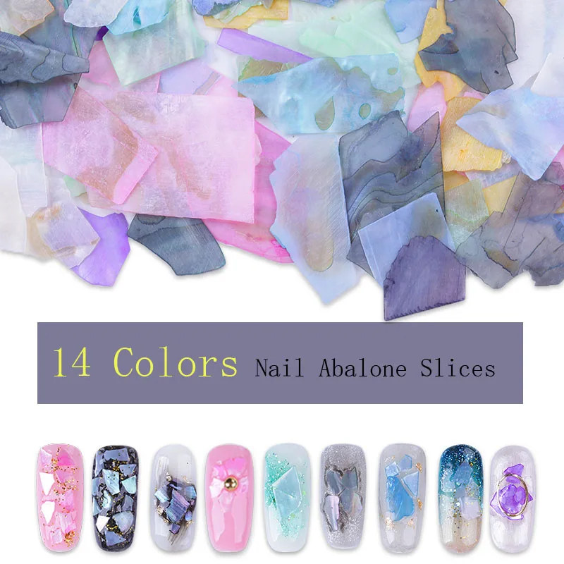 

ZINXIN 3D Abalone Shell Irregular Nail Art Decorations UV Gel Flake Slider Nails Shimmer Pearl Jewelry Tips Manicure Polish