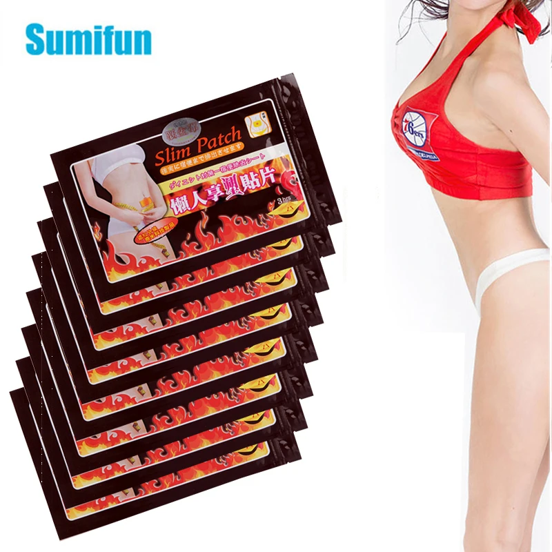 80pcs=8bags Weight Loss Plaster Slim Patch Fat Burning Self-heating Thin Leg Body Navel Sticker Health Care D3603 | Красота и