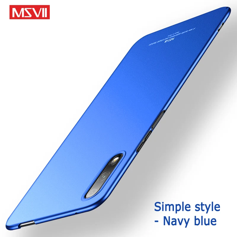 Honor 9X чехол Msvii Тонкий матовый чехол для huawei Honor 9 Lite чехол Honor9 PC чехол для huawei Honor 9X Pro Чехол для телефона s - Цвет: Simple navy blue