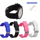 Ремешок силиконовый для наручных часов, универсальный резиновый спортивный быстросъемный пружинный браслет, 12 мм 14 мм 16 мм 18 мм 20 мм 22 мм 24 мм