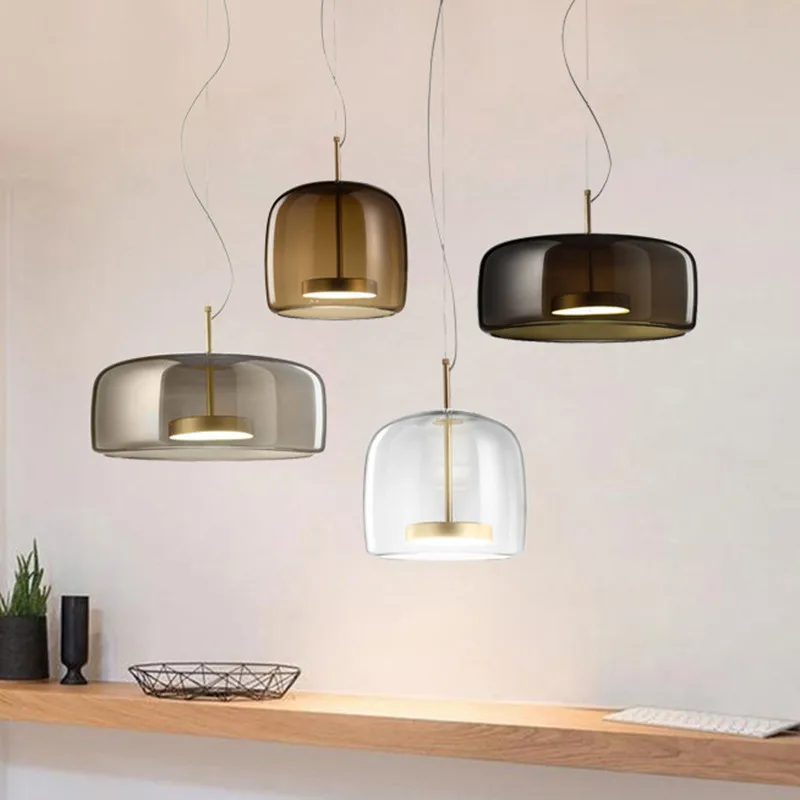 

Подвесной светильник в стиле пост-модерн Jube, люстра из скандинавского стекла для столовой, Простой декоративный прикроватный светисветиль...