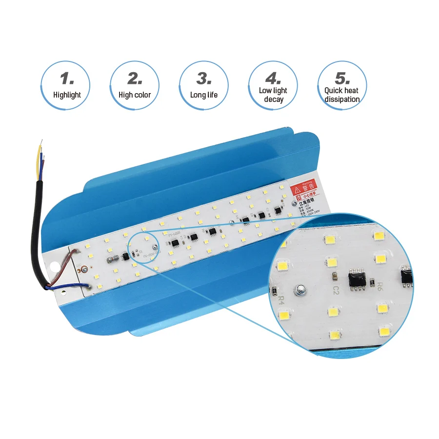 DINGDIAN LED 10 шт. 180 240 В Светодиодный прожектор 50 Вт/100 Вт Lodine Вольфрамовая лампа завод