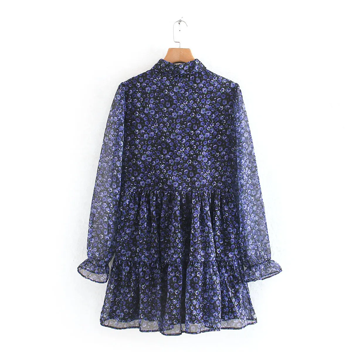 2020 сезон: весна-лето новый фиолетового цвета с цветочным узором и zaraing za женское