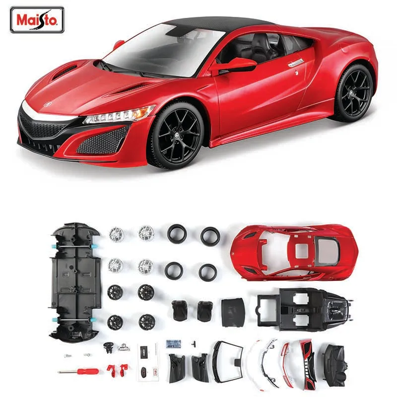 Модифицированный автомобиль Maisto 1:24 Acura 2018 NSX Спортивная сборка имитация из сплава
