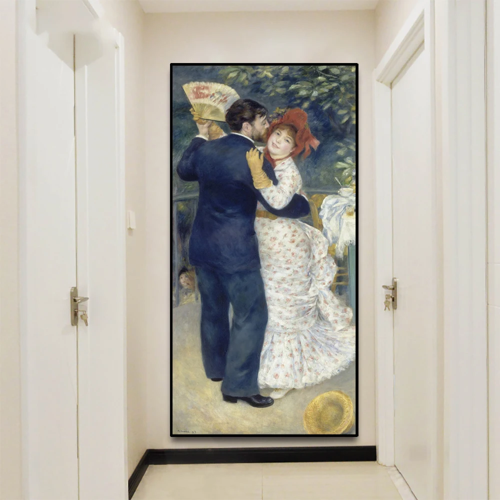 

Country Dance By Pierre Auguste Renoir Painting Classic Canvas Print Art Classic Posters and Prints Wall Art Home Decor Picture