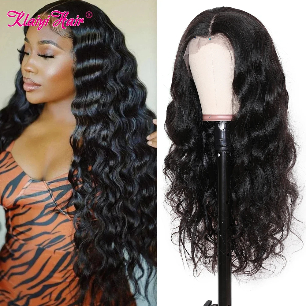 Klaiyi Hair13X4 парик с волнистыми волосами бразильские парики без повреждений
