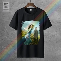cool summer tees crew neck short sleeve office fashion mens outlander tv series poster art printed graphic tee for men