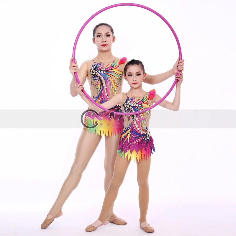 

Modern Ballroom Dance Rhinestone Jumpsuit Rhythmic Gymnastics Competition Dress Women Adult/Kids Ice Skating Costumes