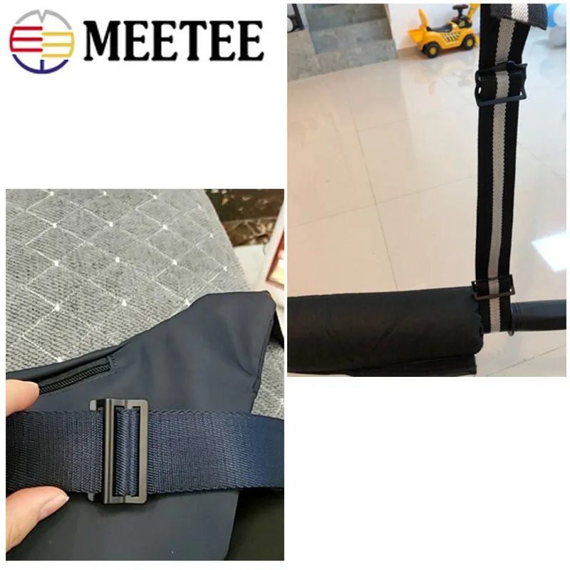Meetee 2/4pcs 40/50mm Four-speed Buckle Metal Adjustment Hooks for Backpack Luggage Hardware Leather Accessories BF512 | Дом и сад