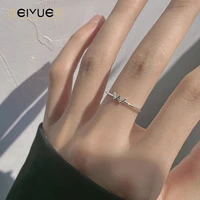 w letter adjustable ring for women thin circle open light luxury niche design simple temperament silver ring jewelry accessories