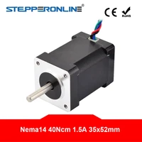 high torque nema 14 stepper motor 40ncm56 7oz in 1 5a 35x35x52mm nema14 stepper 4 lead for cnc diy 3d printer