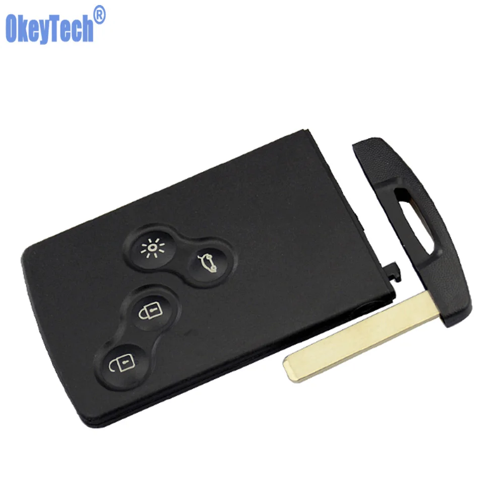 OkeyTech 4 кнопки пульт дистанционного управления смарт карта брелок чехол для Renault