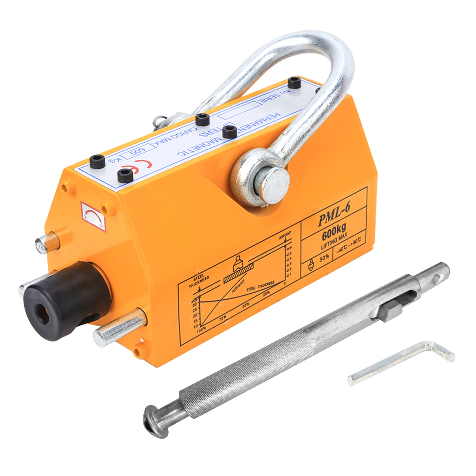 Стальной Постоянный Магнитный подъемник 600 кг тяжелый подъемный кран магнит